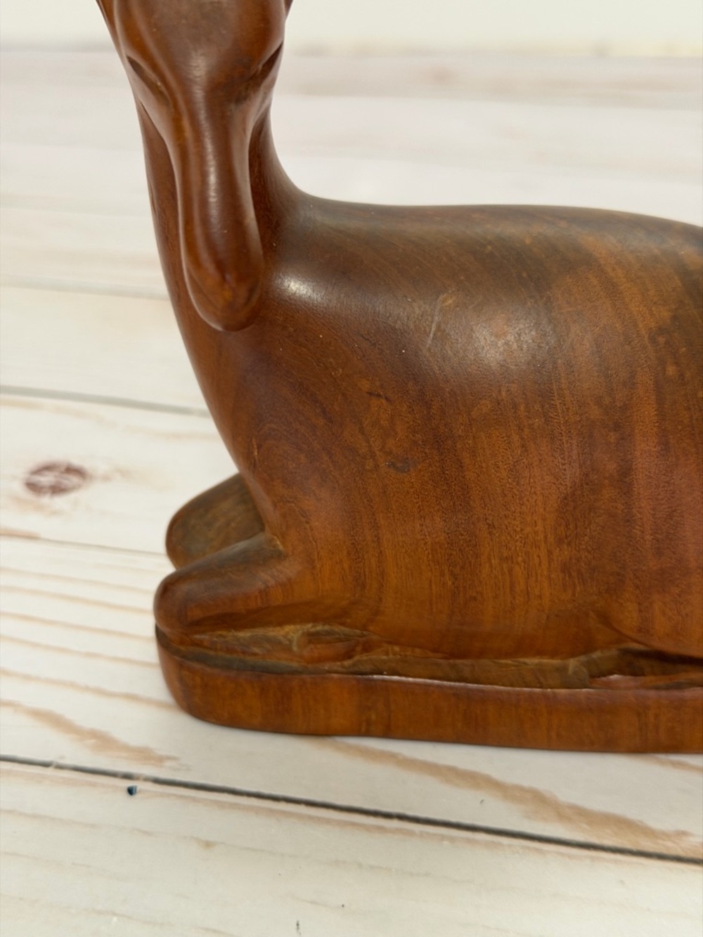 Wood Hand Carved Antelope / Gazelle Sculpture Wood Decor - Picture 4 of 15